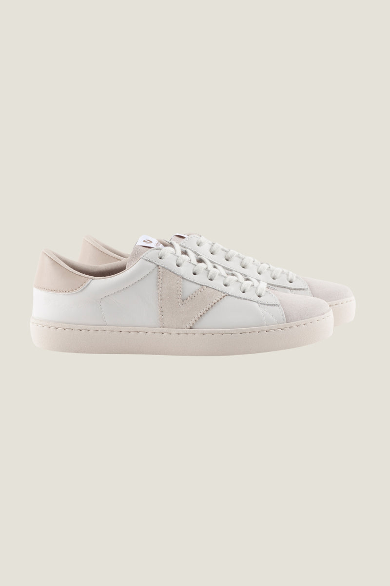 Berlin Low Top Trainer | White/Taupe