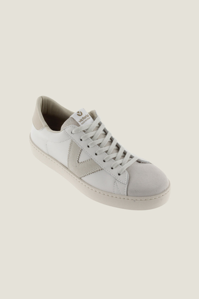 Berlin Low Top Trainer | White/Taupe