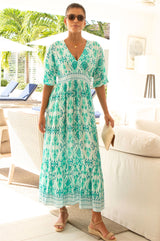 Lena EcoVero™ Dress | Sea Green