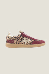 Leopard Print Trainer | Leopard Print/Burgundy