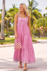 Tabitha Maxi Dress | Pop Flower Pink/White