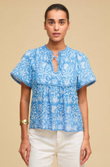 Kezhia Blouse | Marigold Cornflower