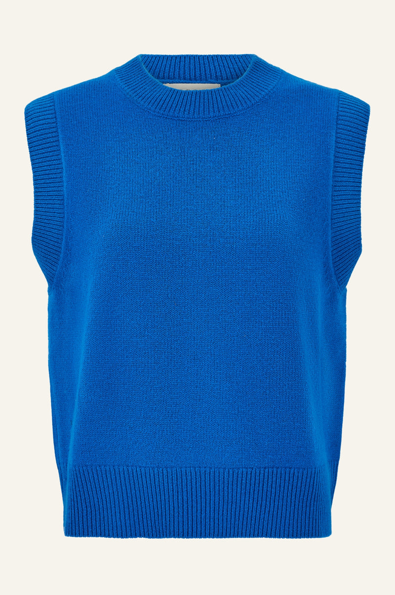 Knitted Short Tank | Blue