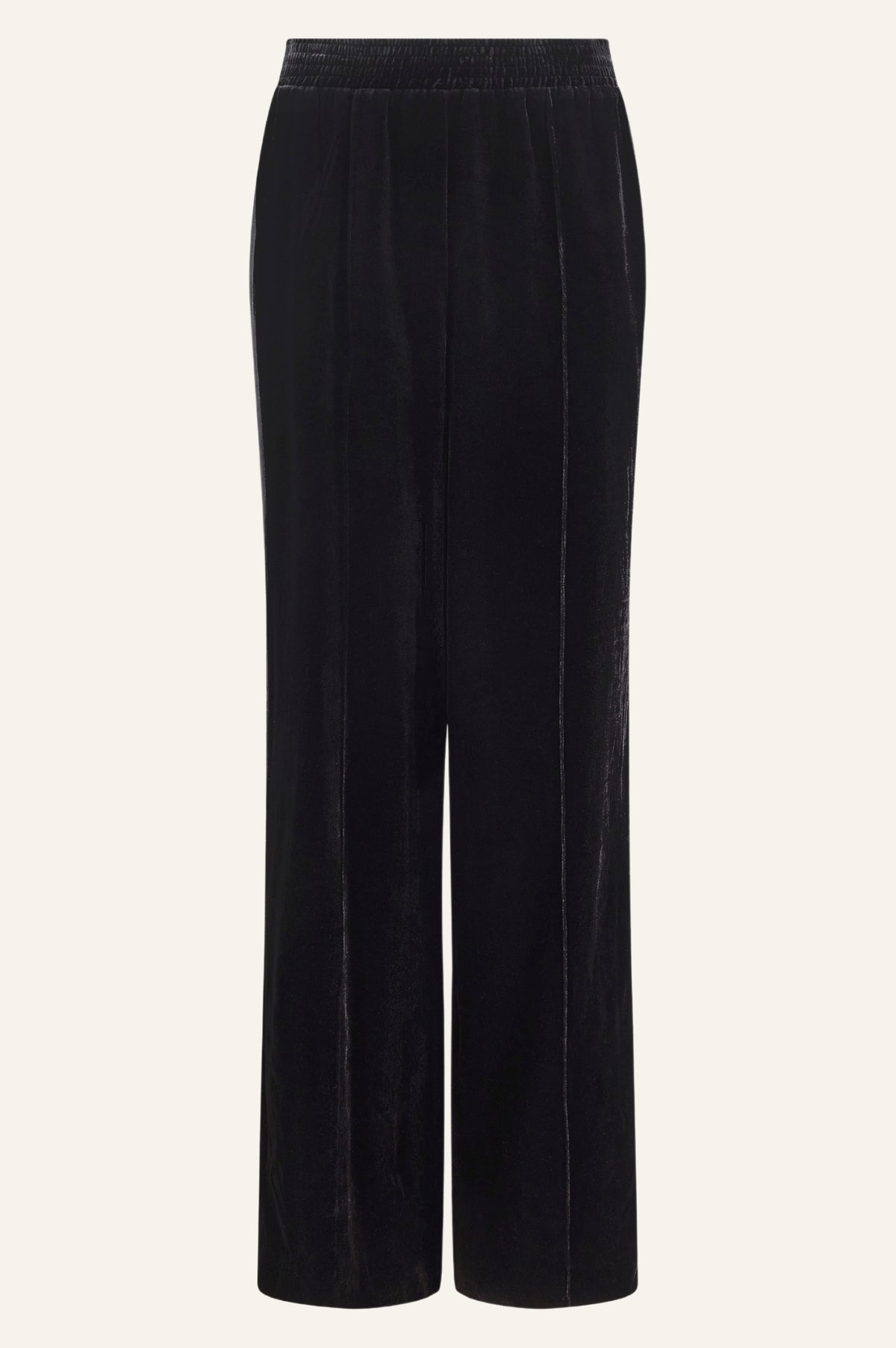 Aspiga Ladies Sustainable Velvet Side Stripe Trousers Black