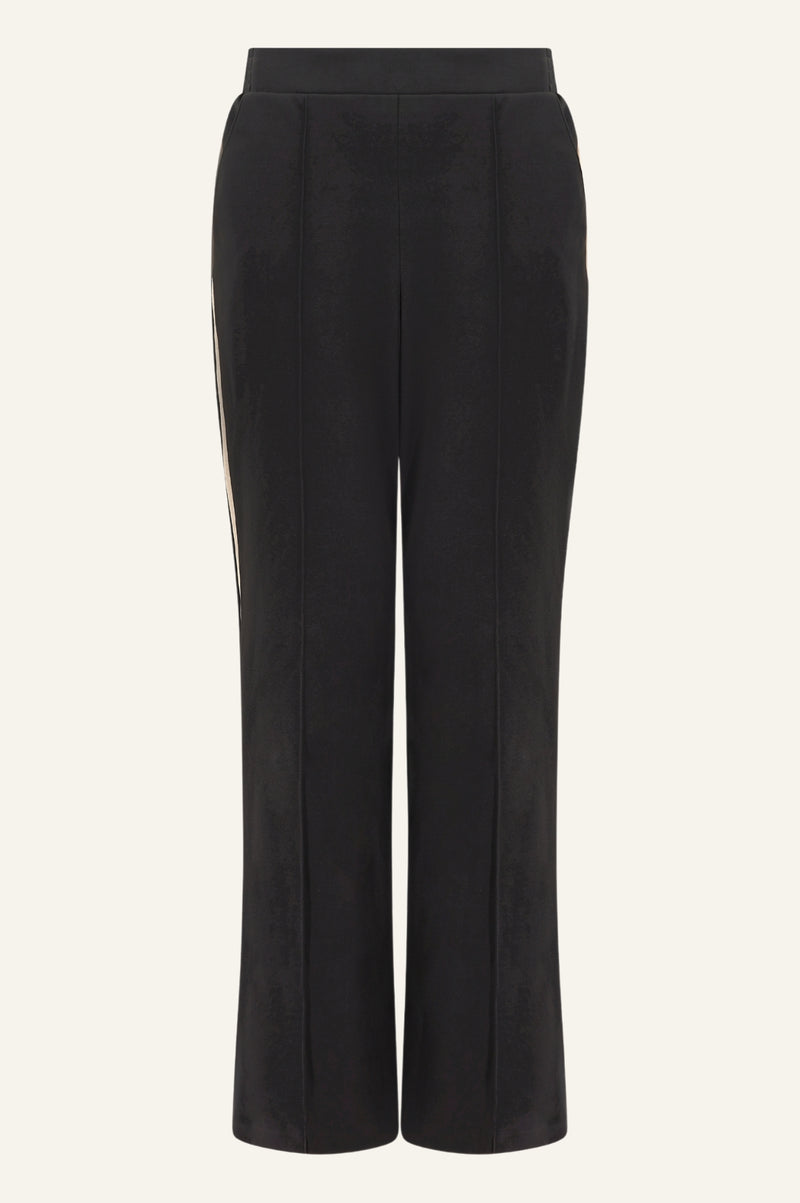 Ponte Trousers | Black/Taupe