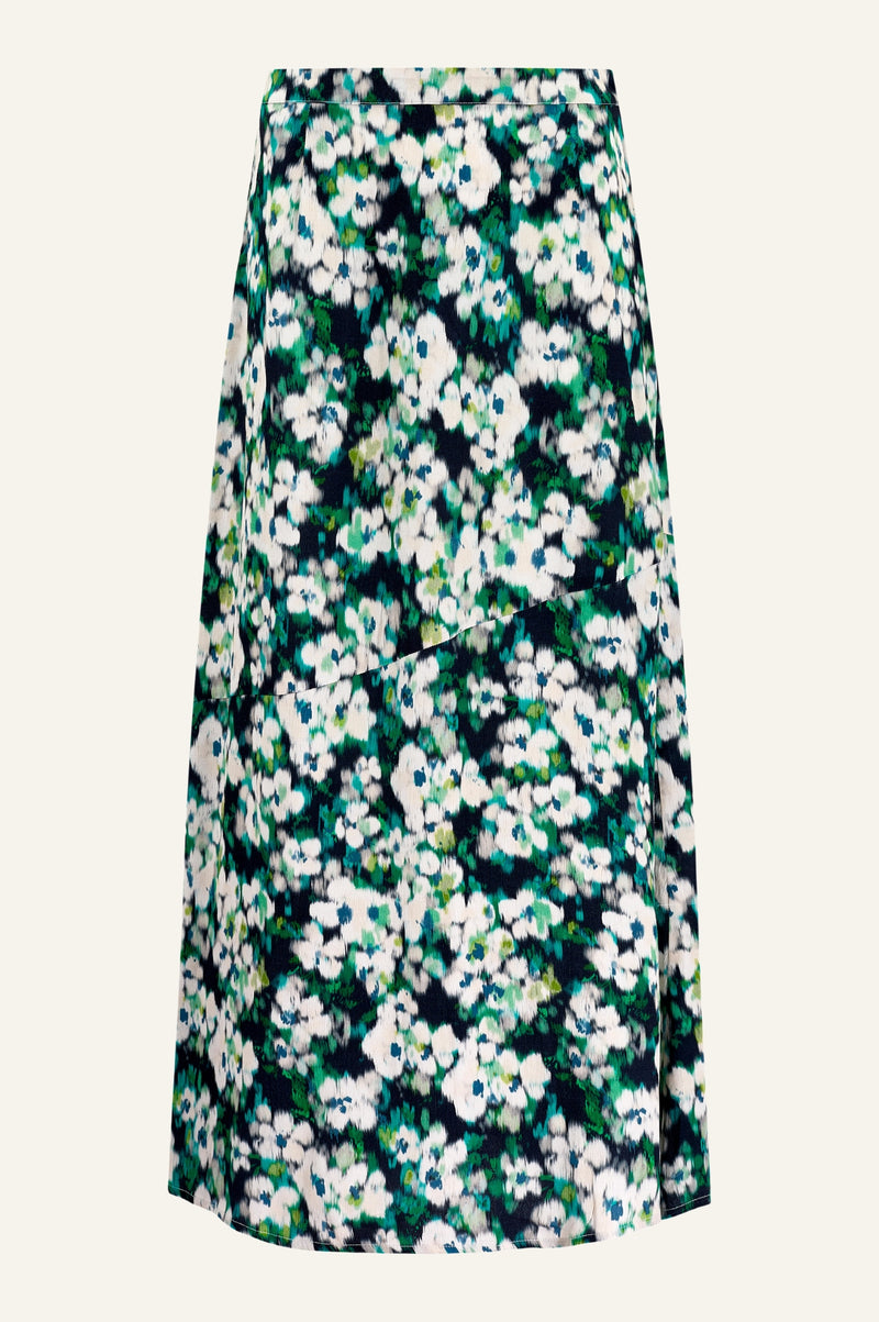 Elodie Skirt | Hazy Floral Navy/Cream/Green