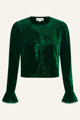 Adie Velvet Shrug | Emerald