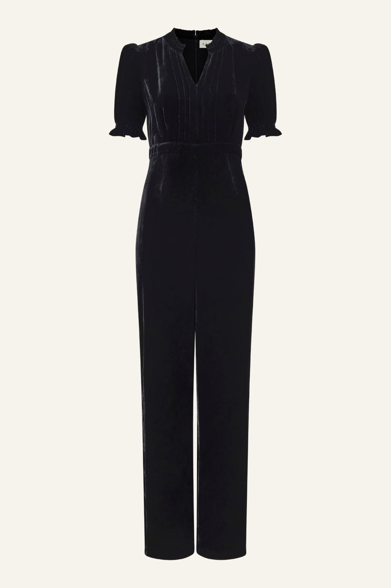 Tallulah Velvet Jumpsuit | Black