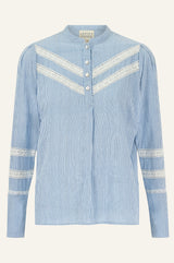 Romy Blouse | Stripe Blue