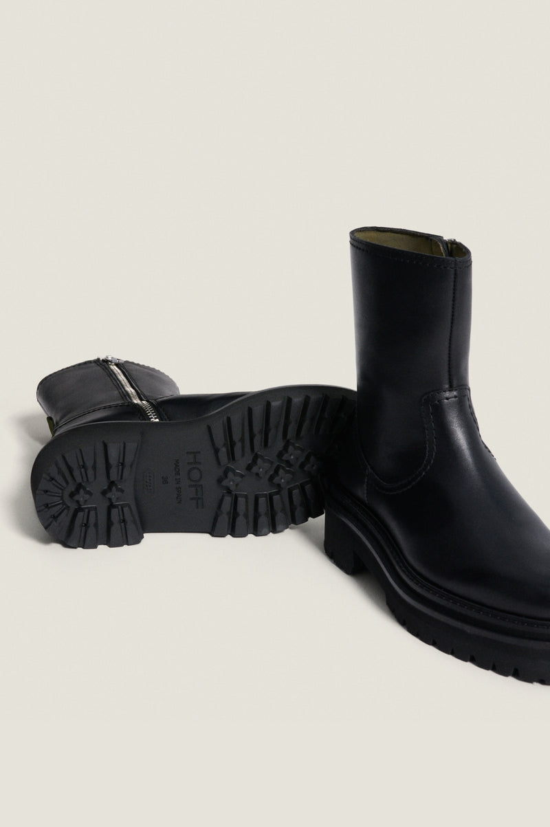 Office Leather Boot | Black