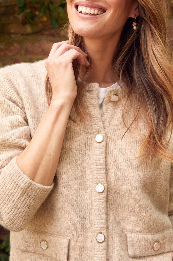 Pearl Cardigan | Oat