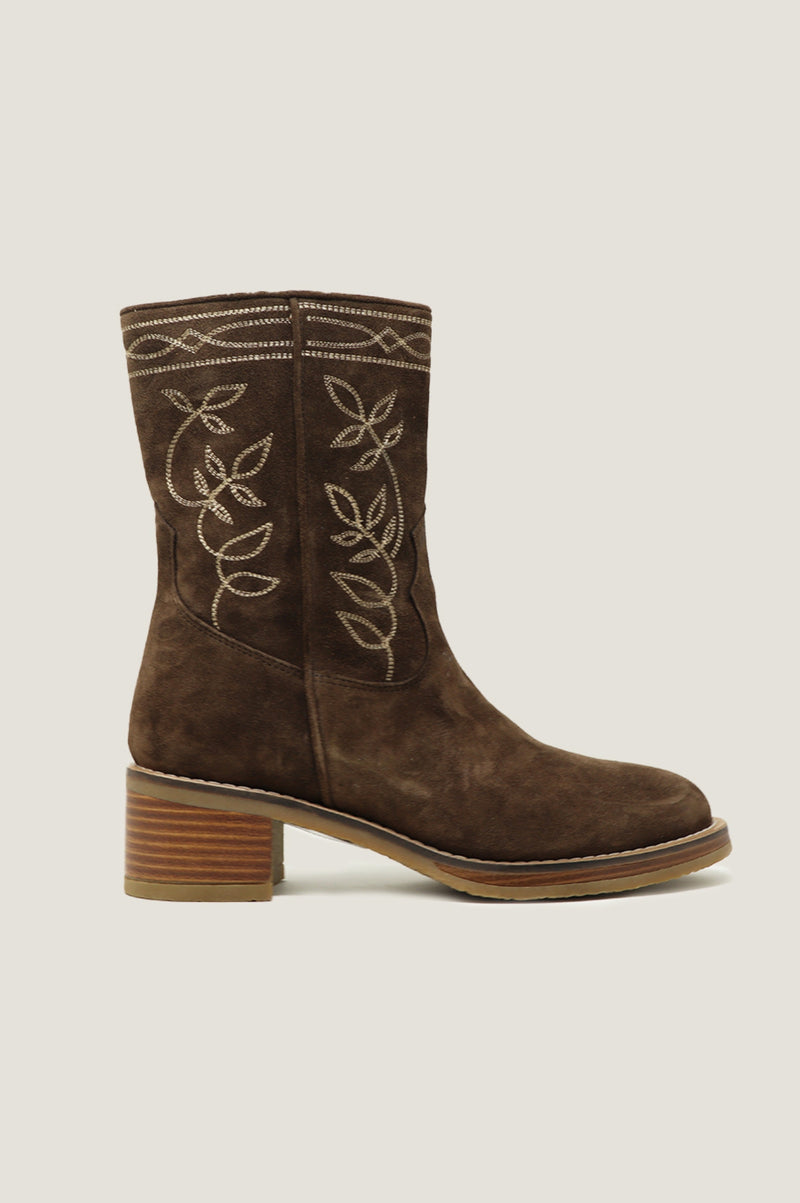 Ella Suede Boots | Chocolate