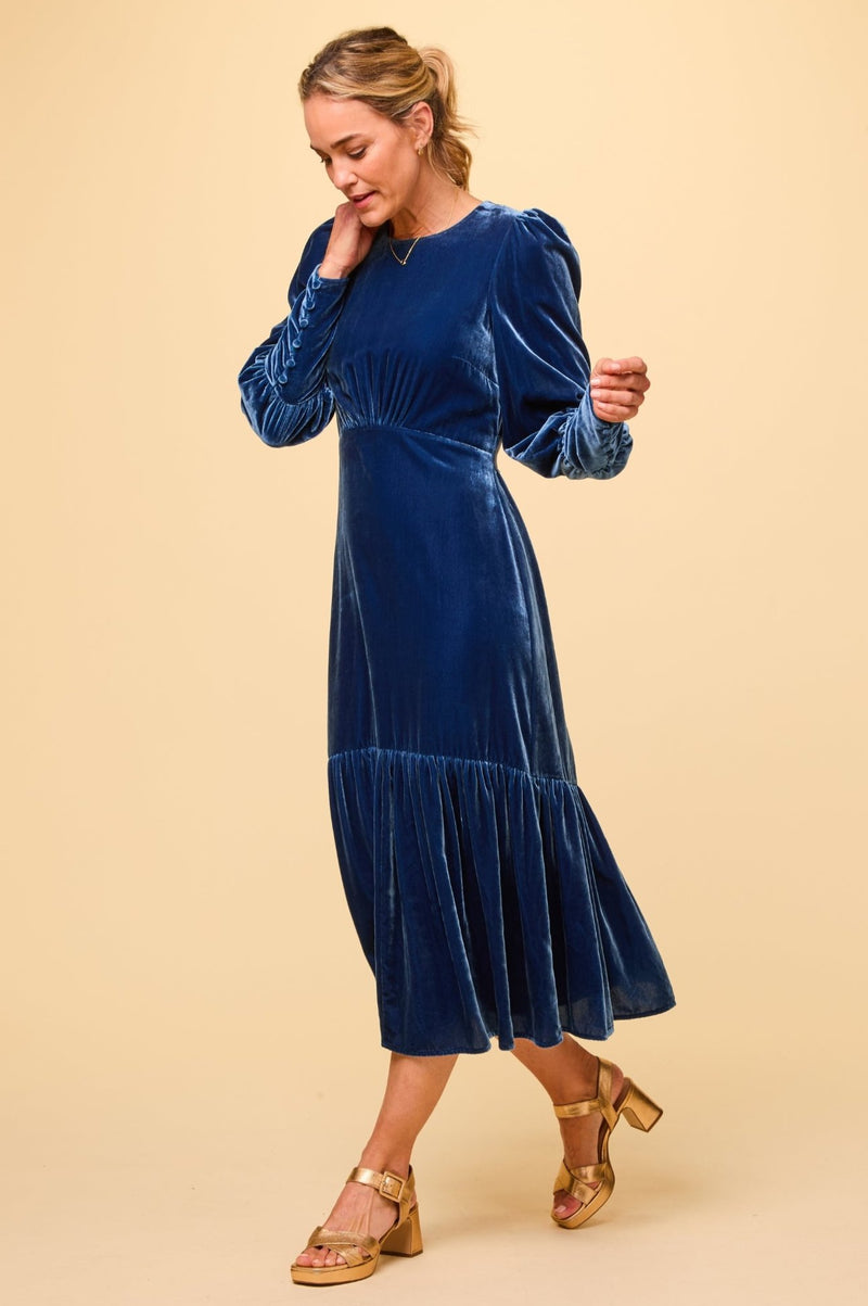 Esmee Velvet Dress | Blue Sapphire