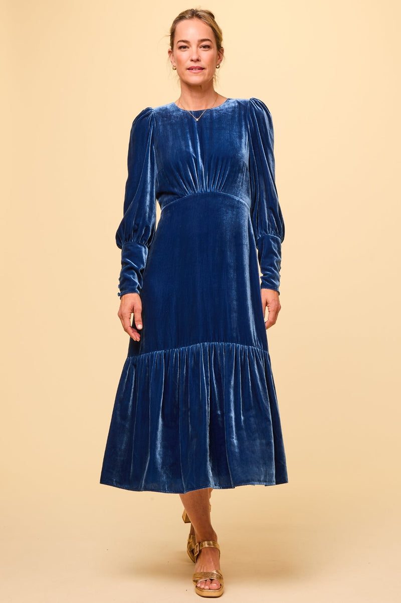 Esmee Velvet Dress | Blue Sapphire