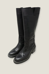 Trento Knee High Leather Boot | Black