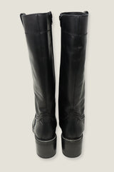 Trento Knee High Leather Boot | Black