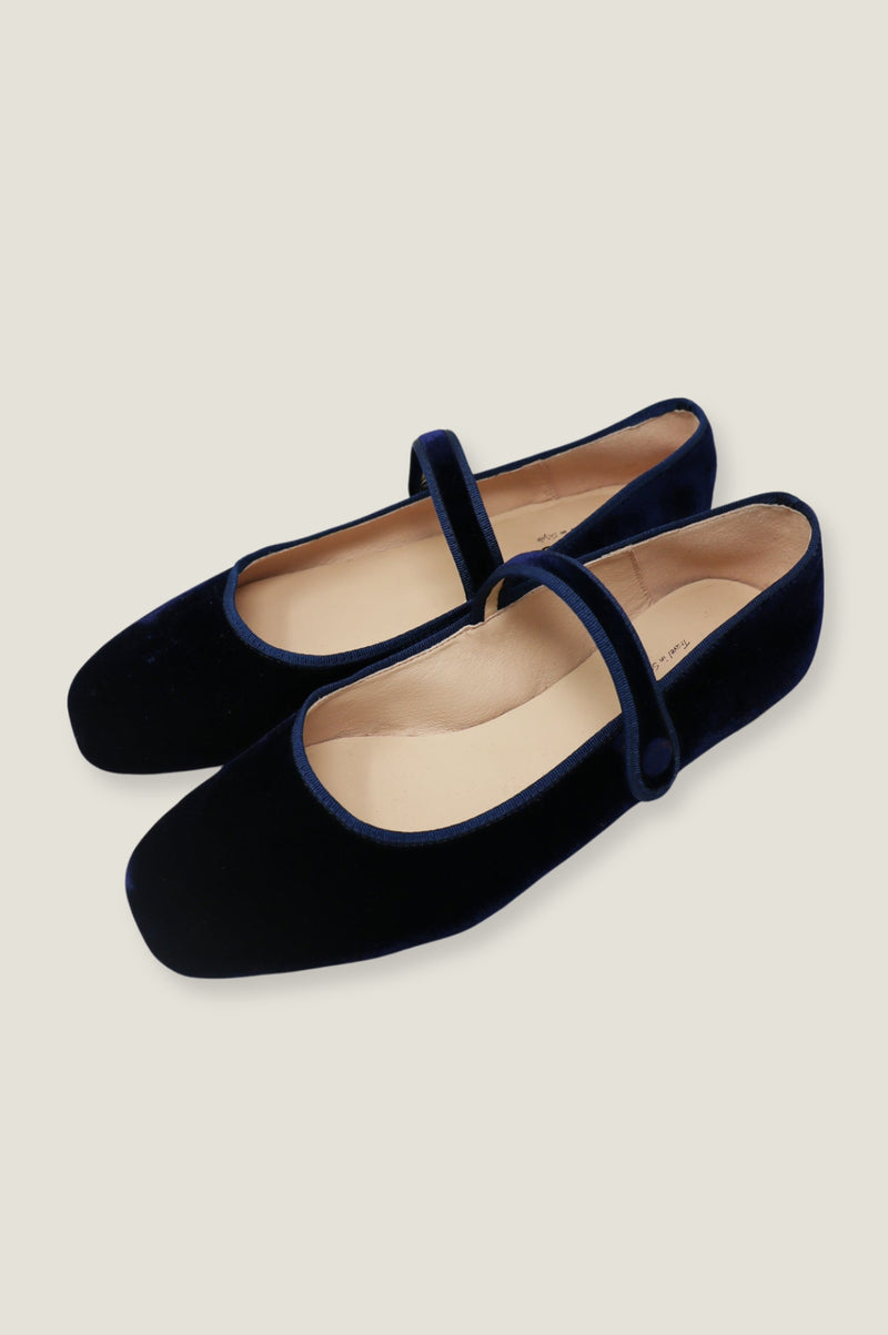 Velvet Mary Jane | Navy