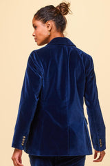 Nala Velvet Blazer | Midnight