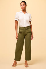 Libby Cheesecloth Trousers | Khaki