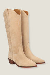 Cecille Knee High Cowboy Boot | Beige