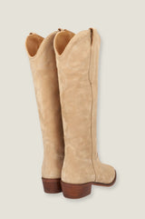 Cecille Knee High Cowboy Boot | Beige