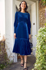 Esmee Velvet Dress | Blue Sapphire