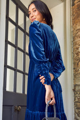 Esmee Velvet Dress | Blue Sapphire