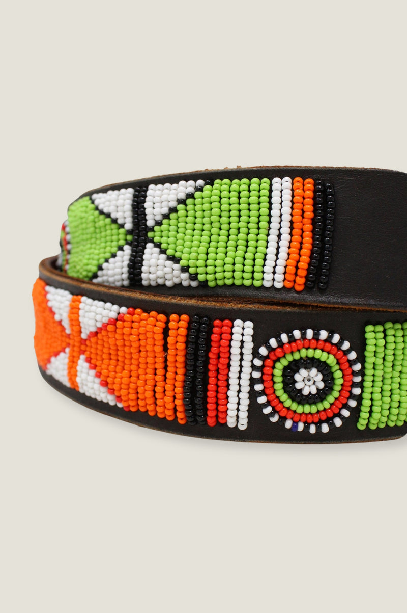 Unisex Lakuru Belt | Green/Orange/Red