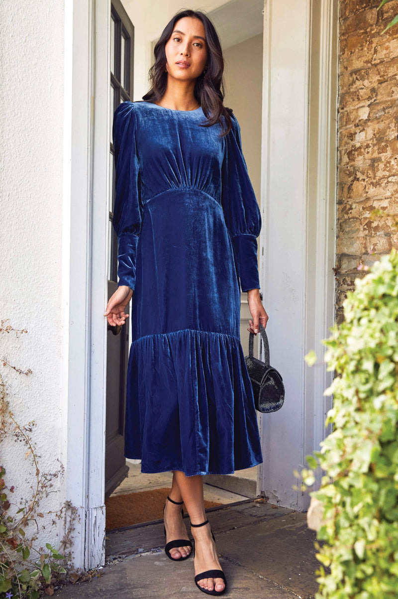 Esmee Velvet Dress | Blue Sapphire