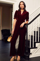 Tallulah Velvet Jumpsuit | Ruby