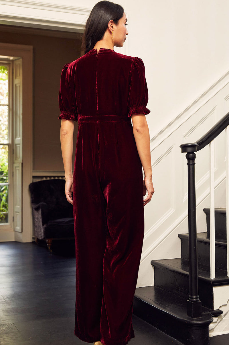 Tallulah Velvet Jumpsuit | Ruby