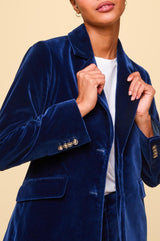 Nala Velvet Blazer | Midnight