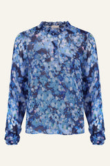 Noelle Blouse | Hazy Floral Blue/Pink