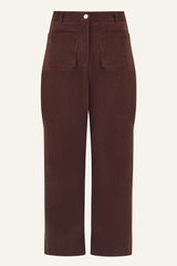 Kendal Cropped Corduroy Trouser | Chocolate