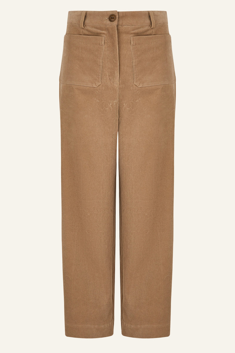 Kendal Cropped Corduroy Trouser | Camel