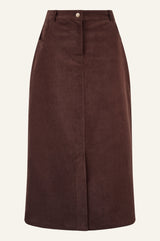 Mallory Corduroy Skirt | Chocolate