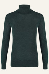 Metallic Knit Polo | Emerald/Green