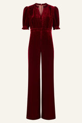 Tallulah Velvet Jumpsuit | Ruby