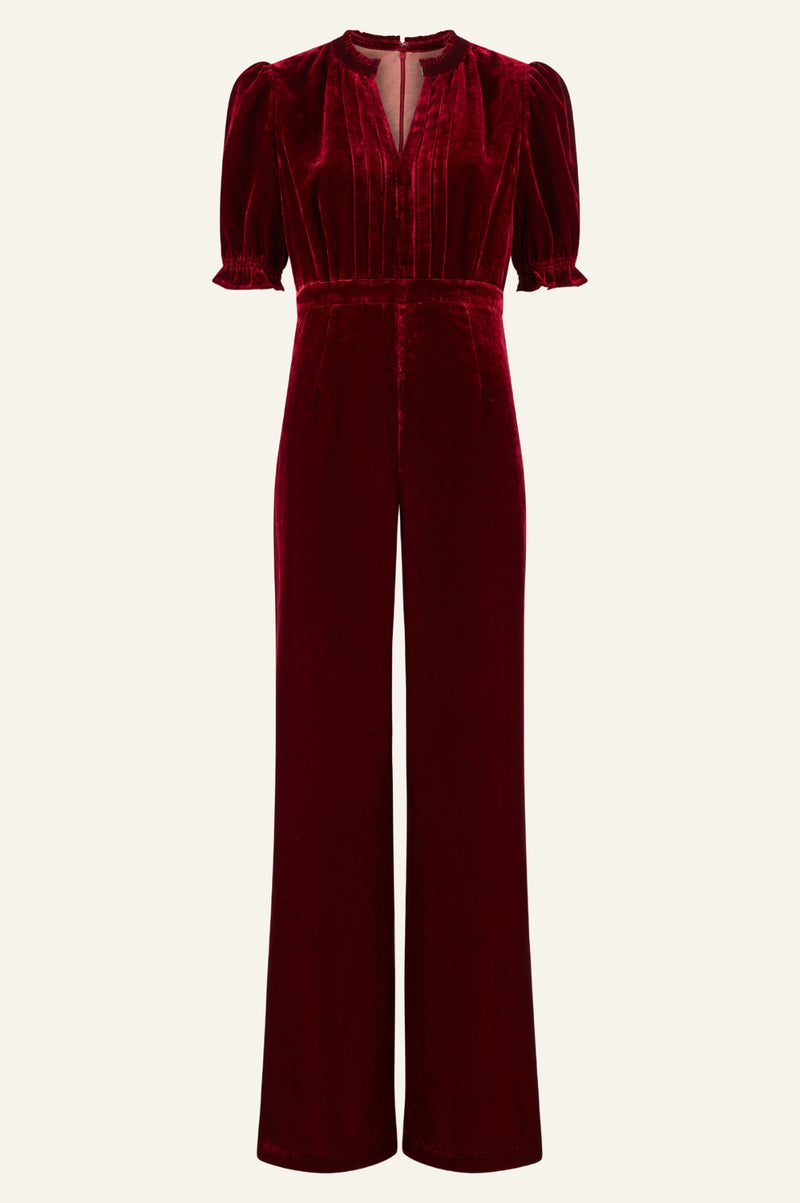 Tallulah Velvet Jumpsuit | Ruby