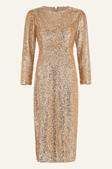 Tasmin Sequin Midi Dress | Champagne