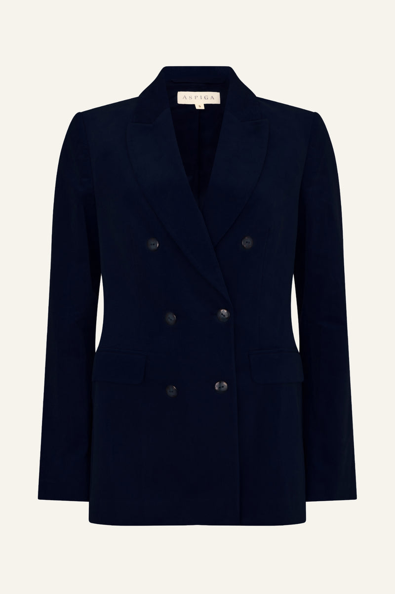 Theresa Stretch Corduroy Blazer | Ink