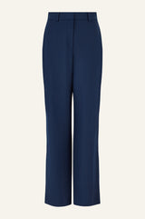 Linen Blend Trousers | Navy