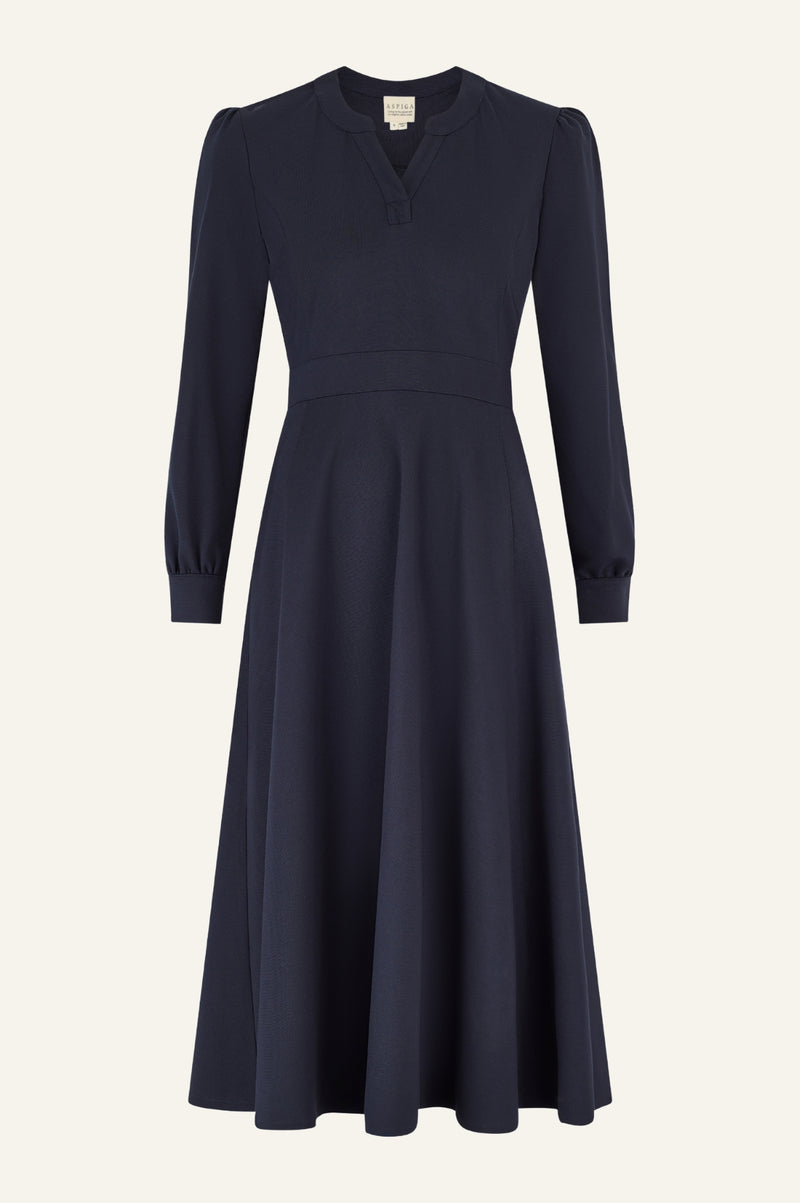 Luna EcoVero™ Midi Dress | Navy