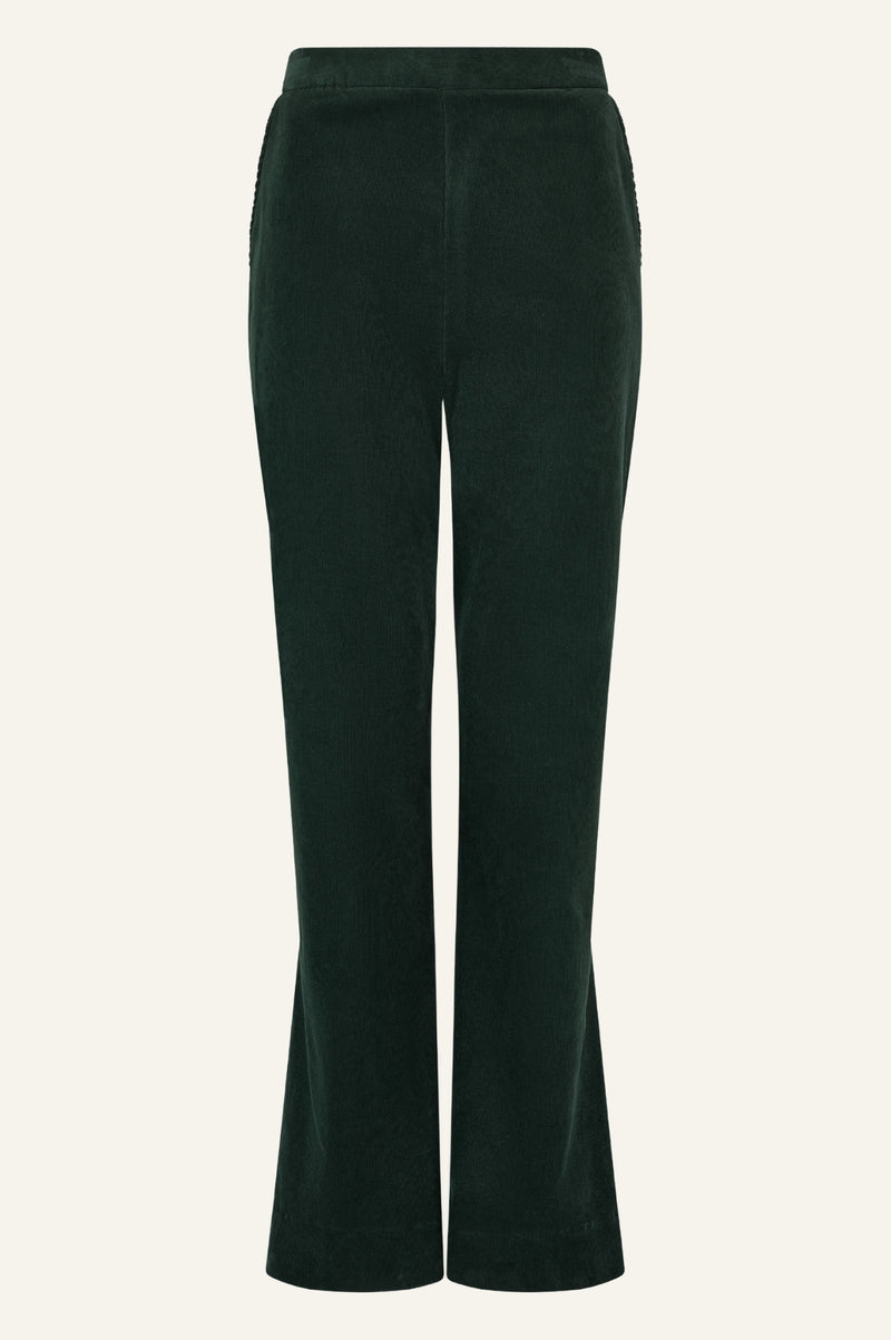 Juliette Stretch Corduroy Trouser | Bottle Green