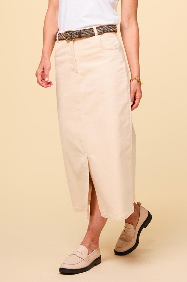 Mallory Corduroy Skirt | Cream