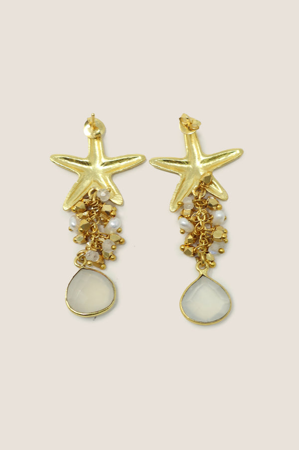 Andrea Earrings | Pearl/Gold