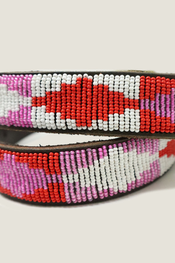 Aires Belt | Pink/White/Red