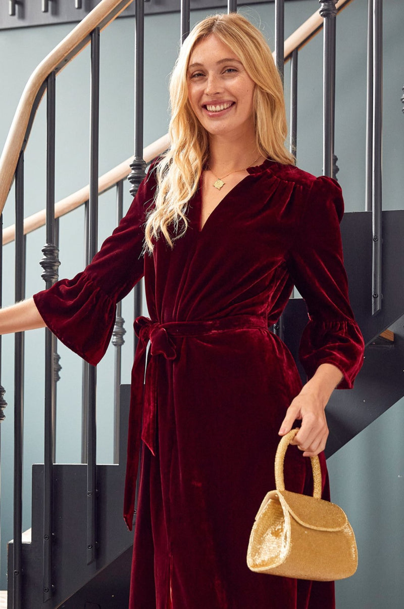 Astrid Velvet Dress | Ruby