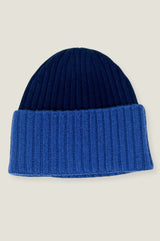 Ribbed Beanie | Navy/Blue