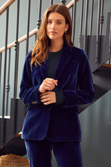 Nala Velvet Blazer | Midnight